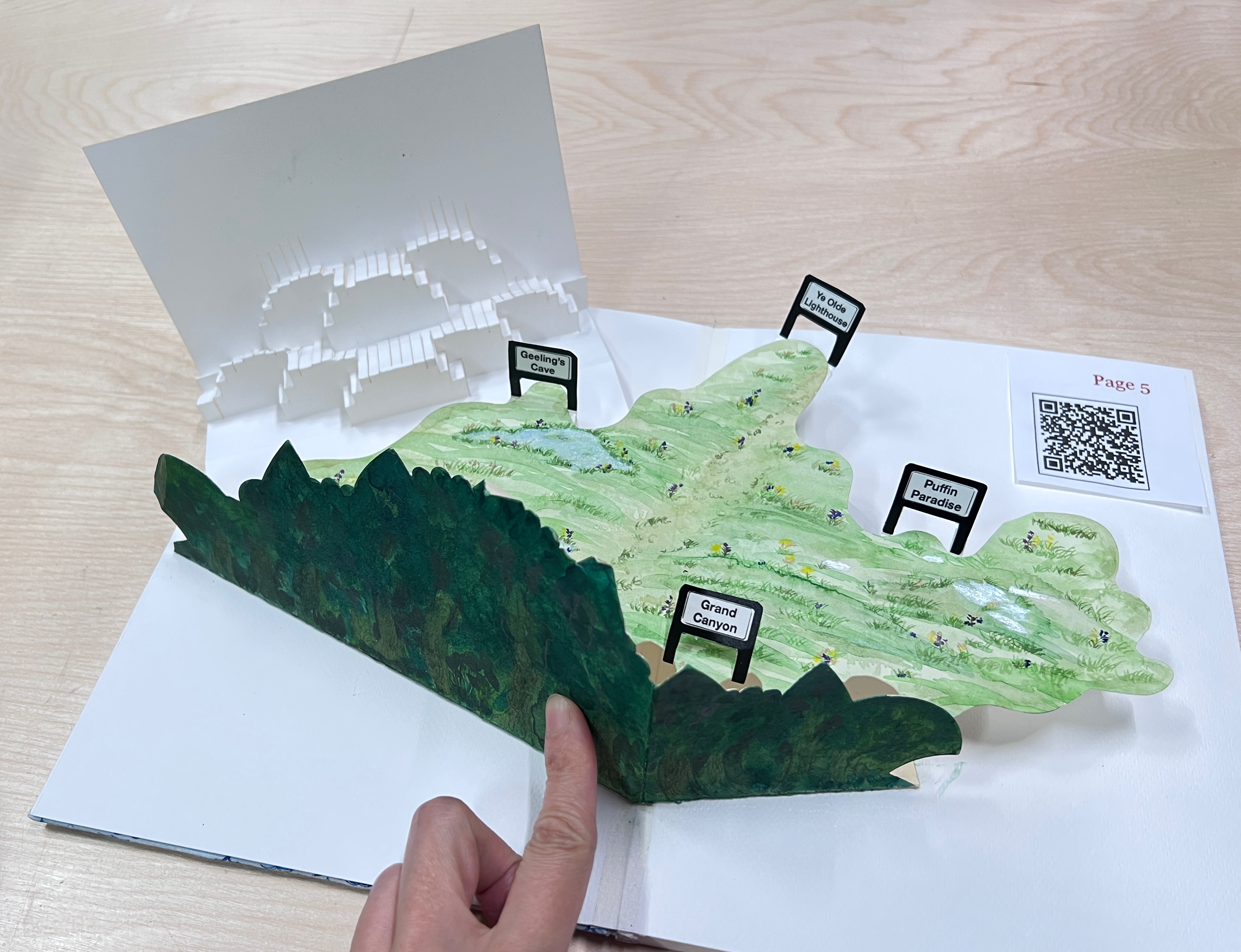 Laser cut paper for pop-up