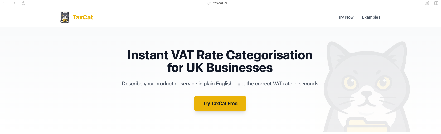 TaxCat Interface